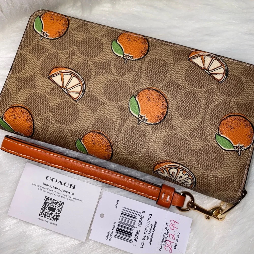 Coach signature with orange print
Accordion wallet New - Picture 3 of 9